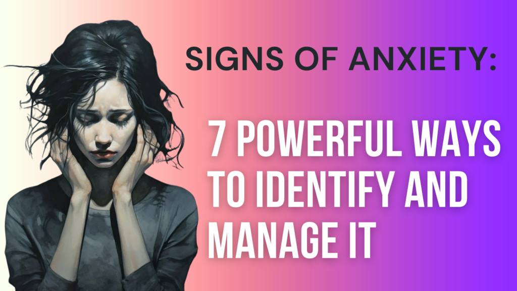 Signs of anxiety