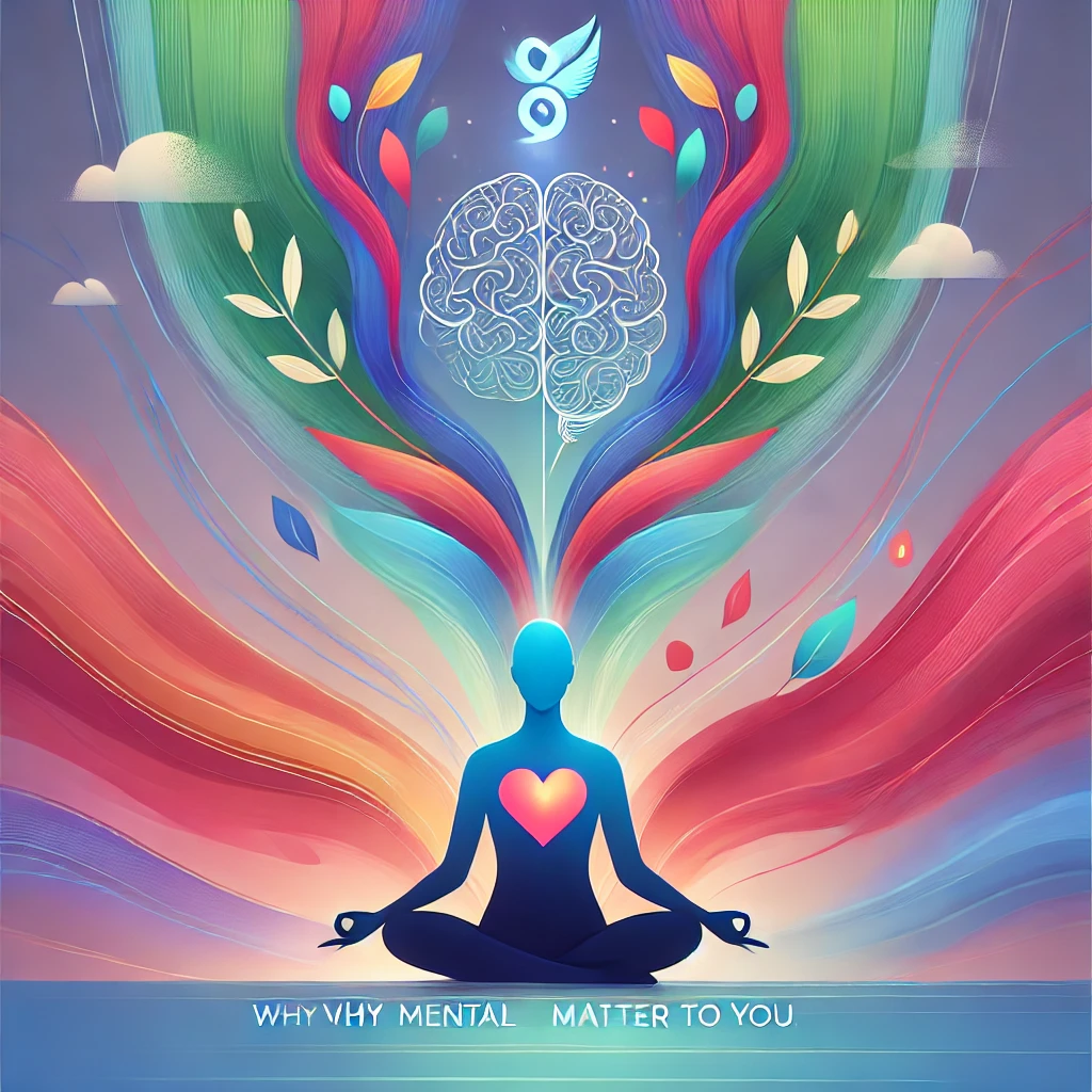 DALL·E 2025-01-23 11.44.37 - A visually engaging poster-style image conveying the theme 'Why Mental Health Should Matter to You.' The design features a serene and balanced composi